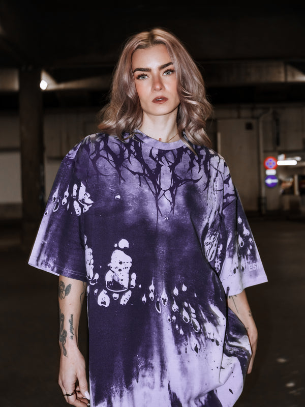 Reign Of Blood (purple) - Oversized T-Shirt (200GSM) Lifestyle Image