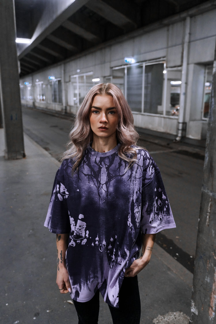 Reign Of Blood (purple) - Oversized T-Shirt (200GSM) Image 5