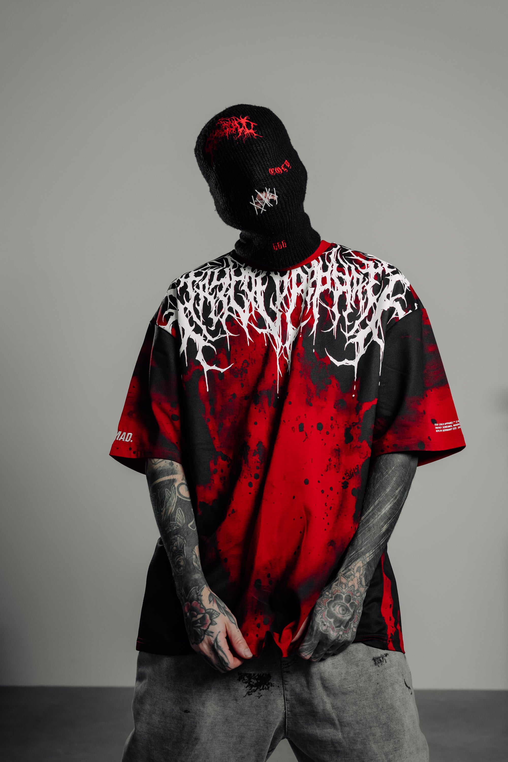 Reign Of Blood (red tie dye) - Heavy Oversized T-Shirt 250GSM