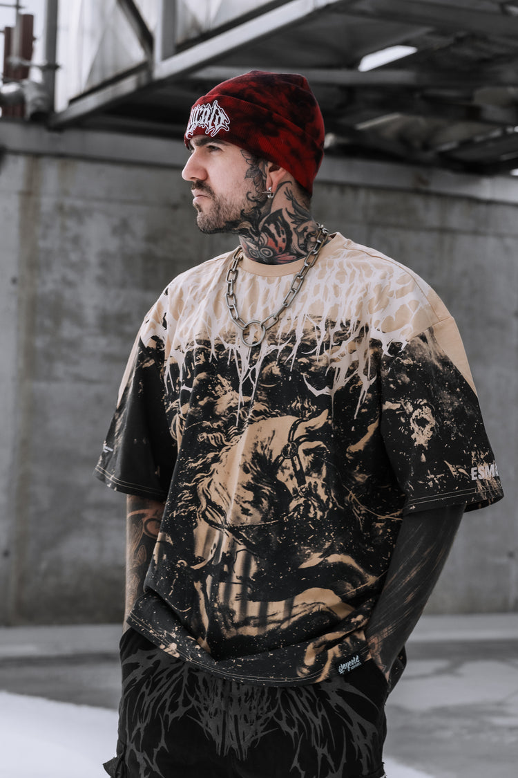 Reign Of Blood (beige) - Oversized T-Shirt (200GSM) Image 1