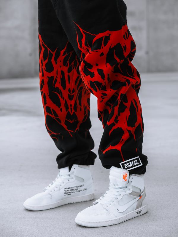 Reign Of Blood (red) - Sweatpants (350GSM) Lifestyle Image