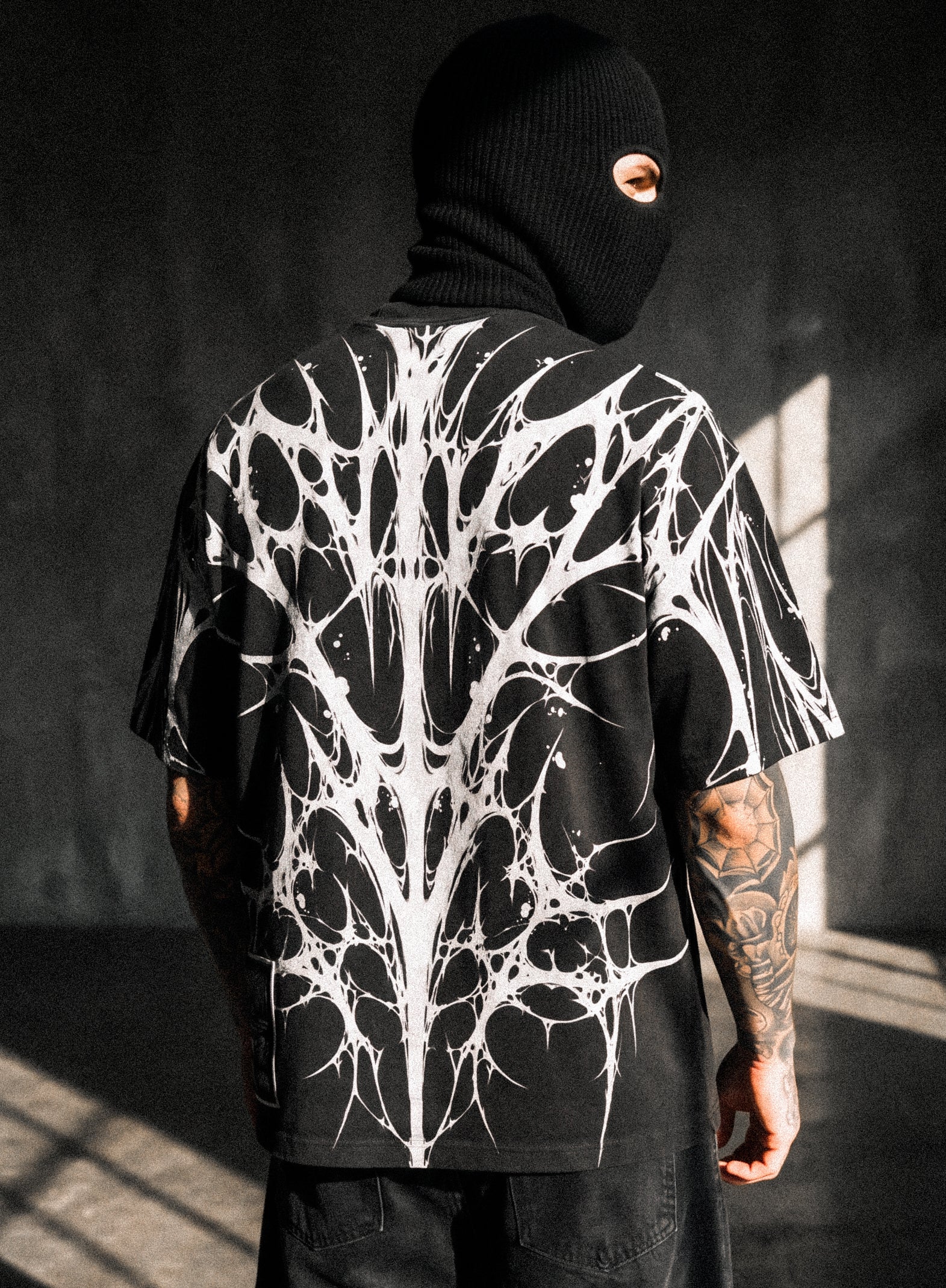 Ripcage (Black) - Heavy Oversized T-Shirt (250GSM)