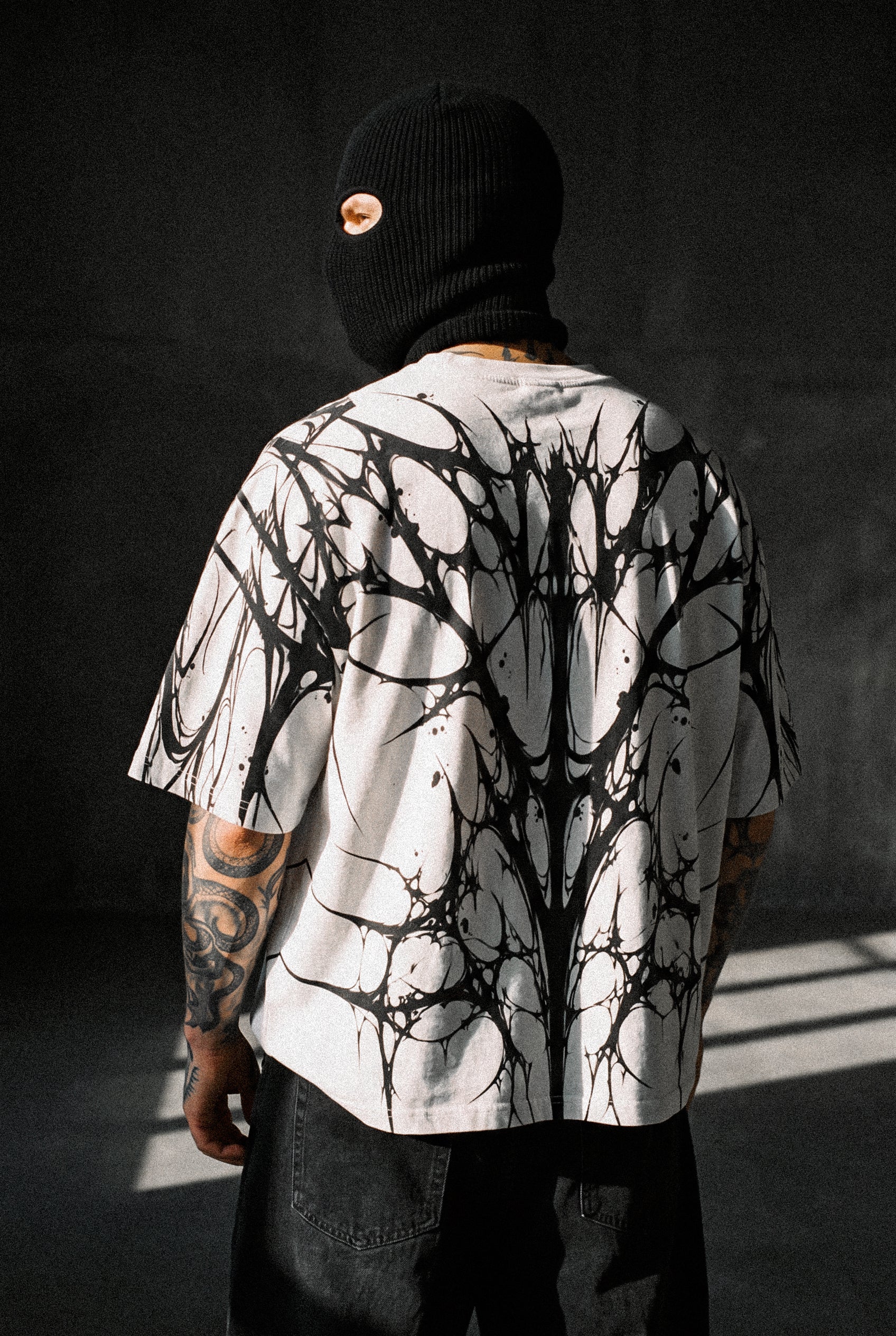 Ripcage (White) - Heavy Oversized T-Shirt (250GSM)