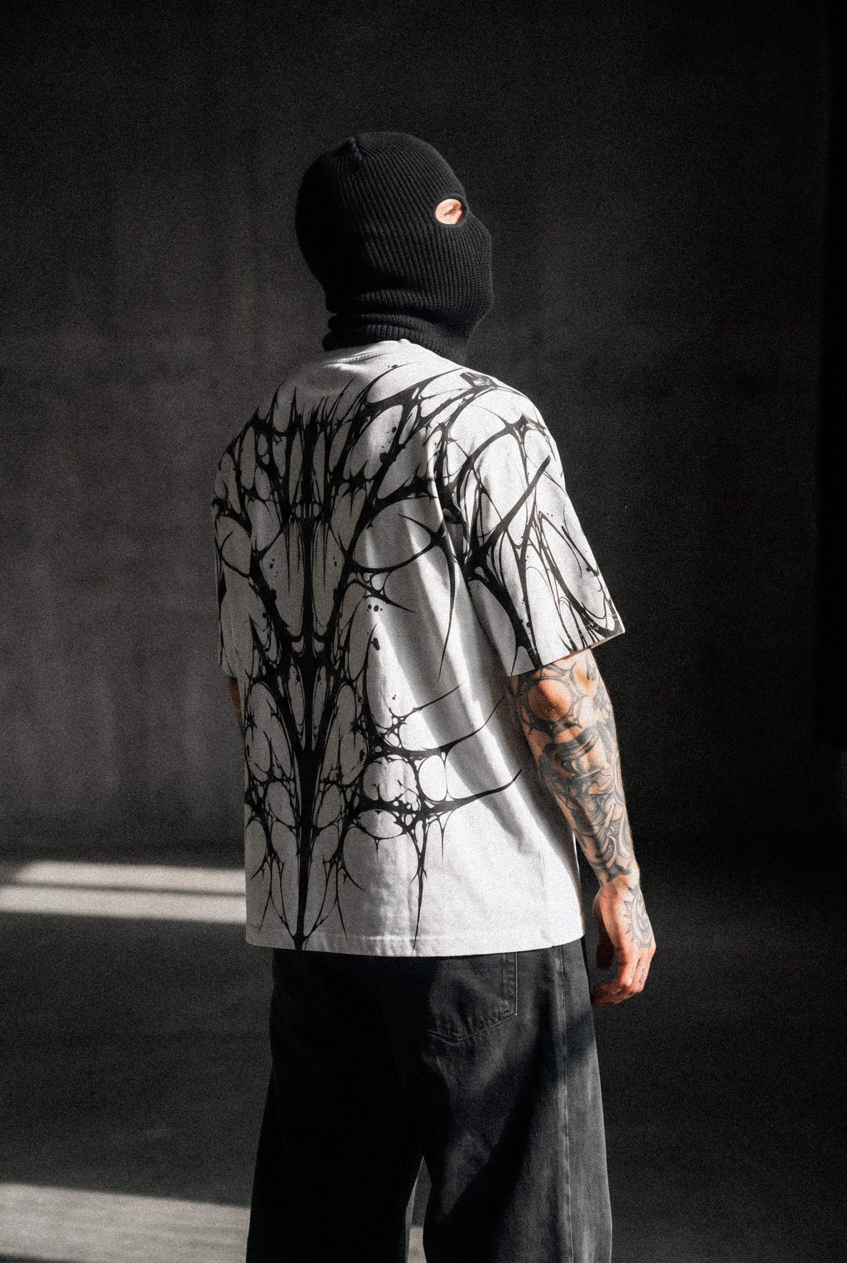 Ripcage (White) - Heavy Oversized T-Shirt (250GSM)