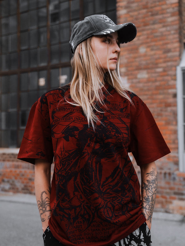 Ritual Error (Red) - Regular T-Shirt (200GSM) Lifestyle Image