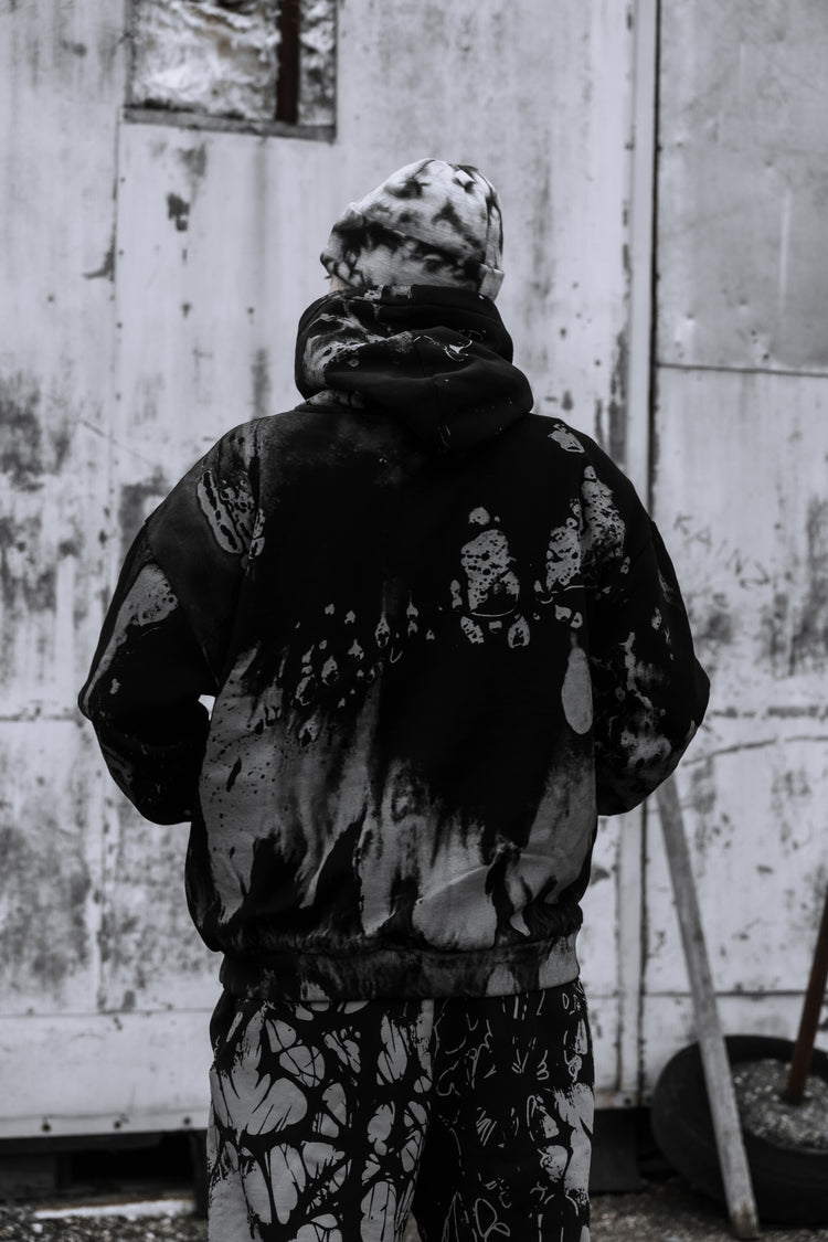 Stay Cold Logo (grey dye) - Oversized Hoodie (350GSM) Image 3