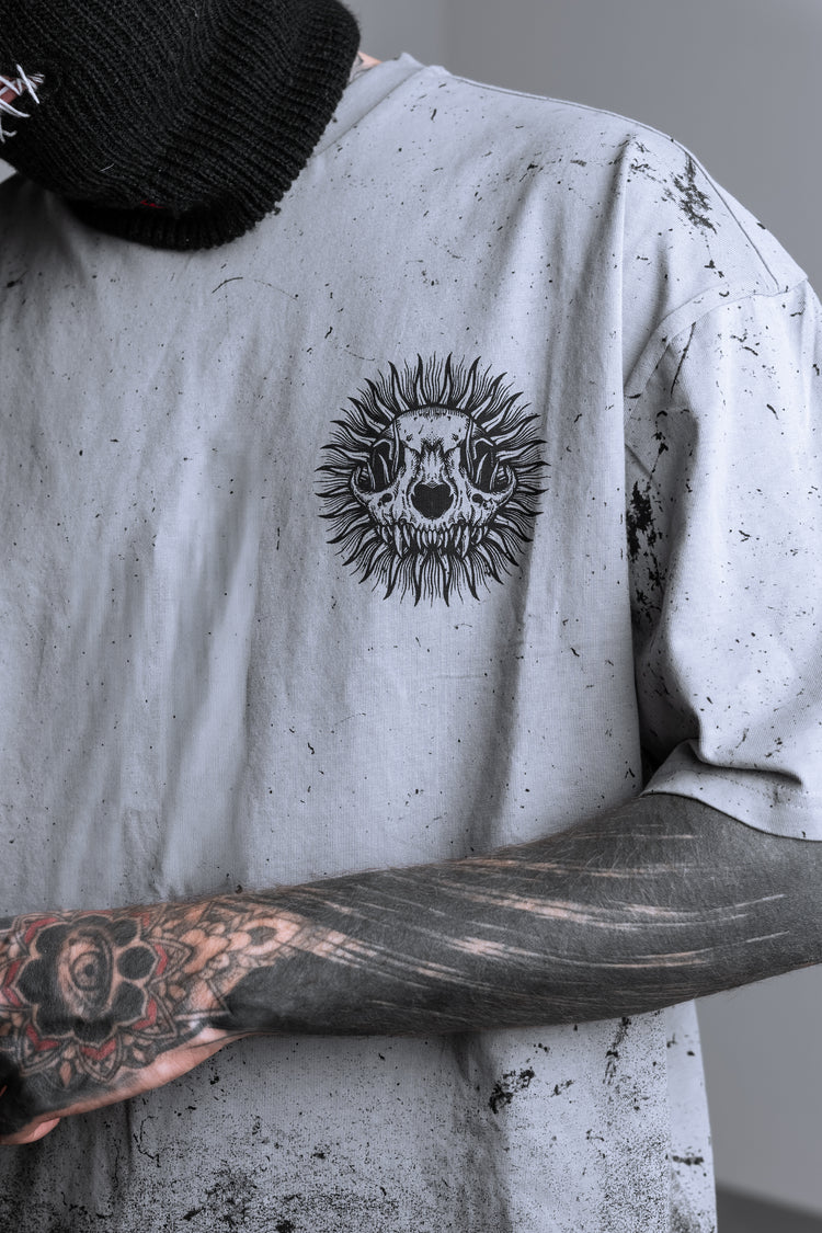 Saint of Nothing (grey gradient) - Oversized T-Shirt (200GSM) Image 4