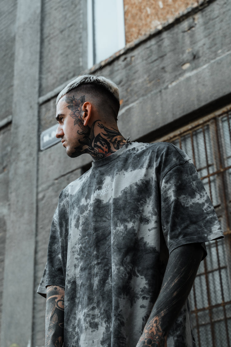 Burn Your Bridges - Oversized T-Shirt (Grey Bleached) Image 2