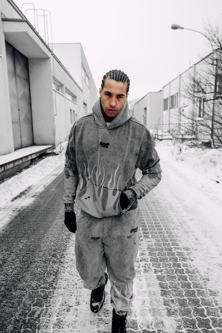 Stormborn (grey) - Heavy Oversized Hoodie (400GSM) Image 6