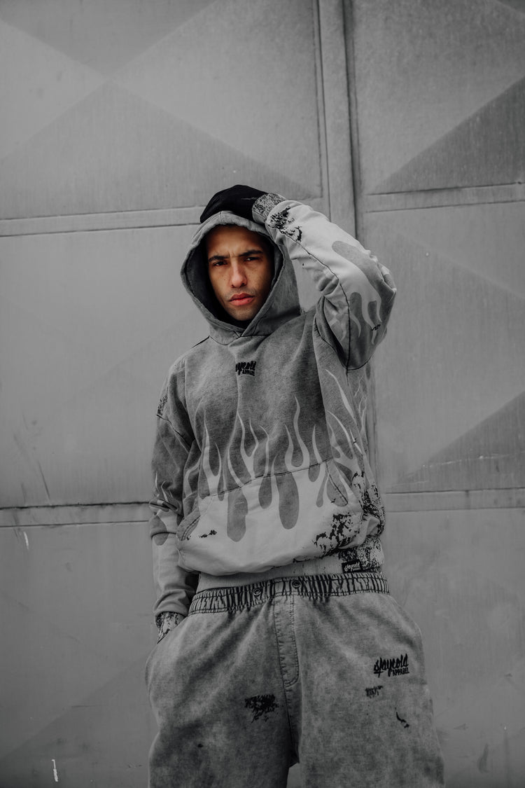 Stormborn (grey) - Heavy Oversized Hoodie (400GSM) Image 1