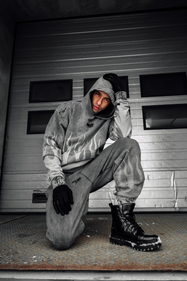 Stormborn (grey) - Heavy Oversized Hoodie (400GSM) Image 5