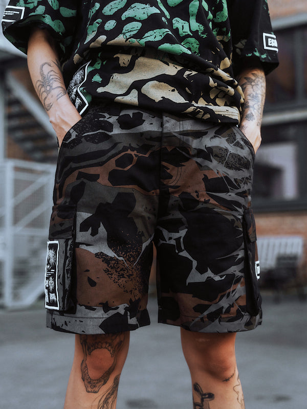 Tactical Skin (Camo) - Cargo Shorts (260GSM) Lifestyle Image
