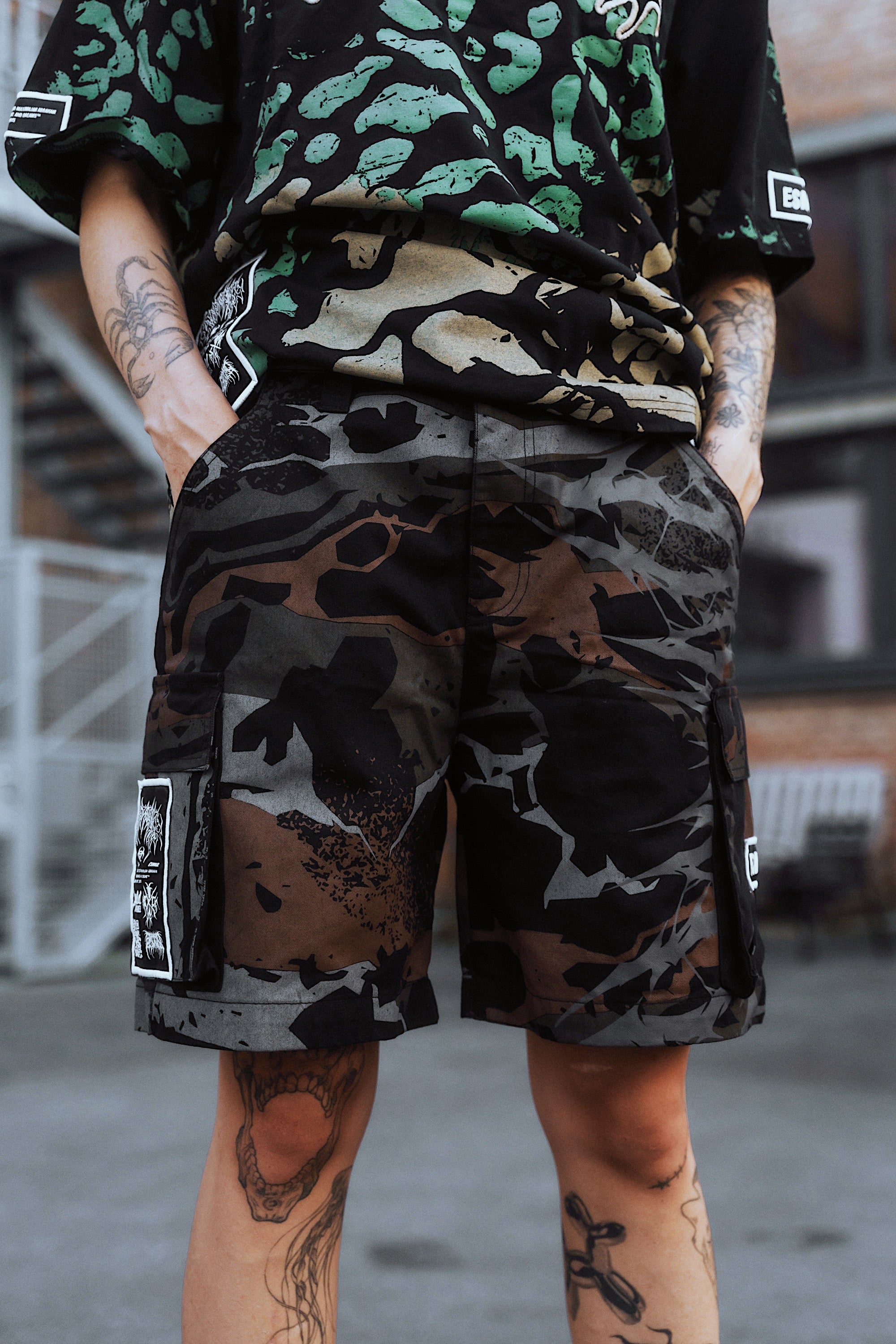 Tactical Skin (Camo) - Cargo Shorts (260GSM)