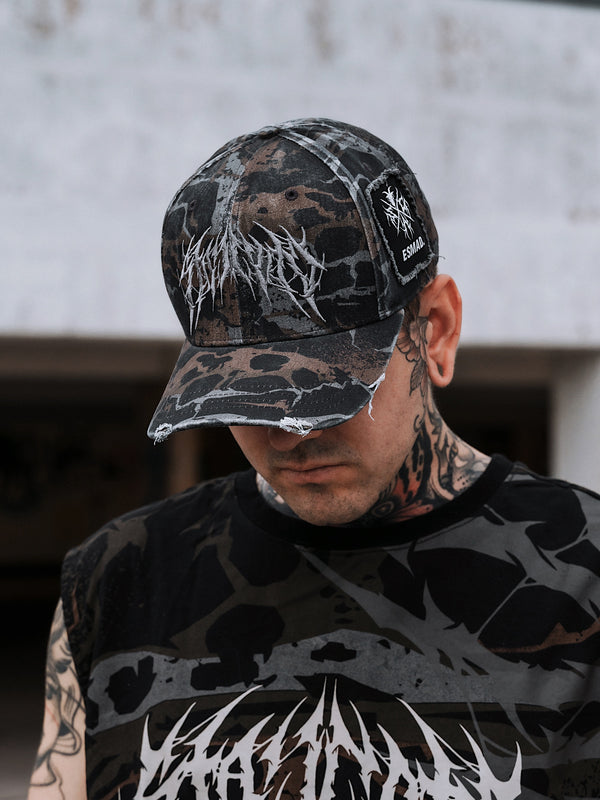 Tactical Skin (Camo) - Distressed Baseball Cap Lifestyle Image