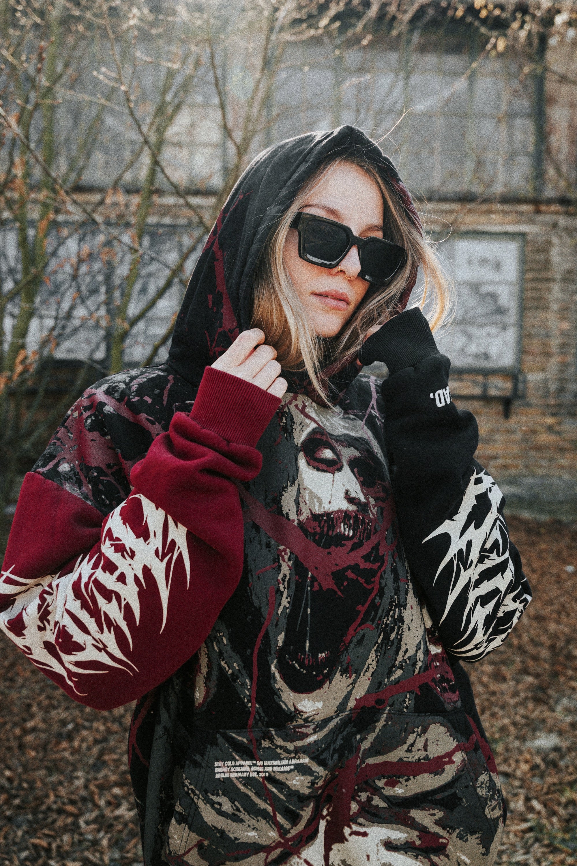 Tears of God (black) - Heavy Oversized Hoodie (400GSM)