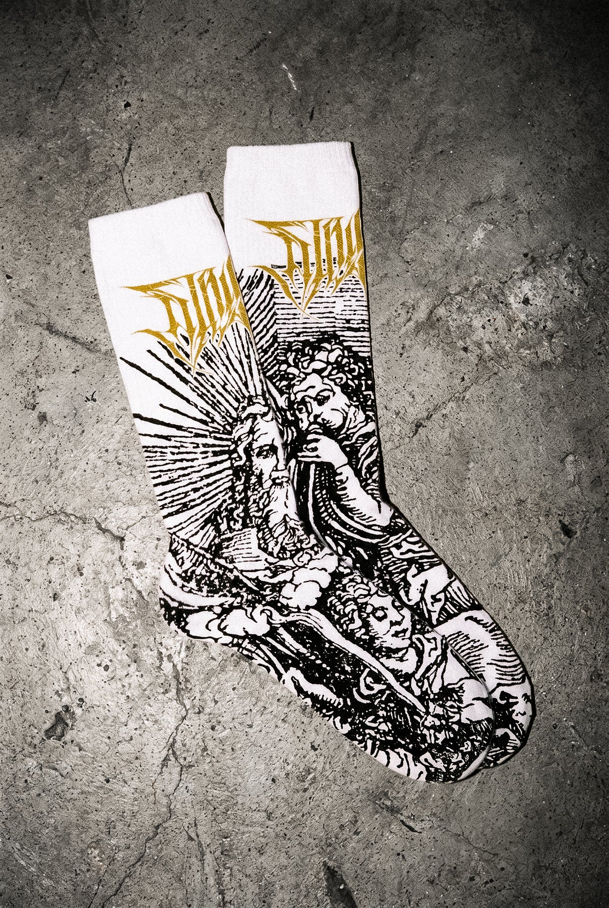 Die geschwärzte Sonne (Schwarz Weiß) - Komfortsocken