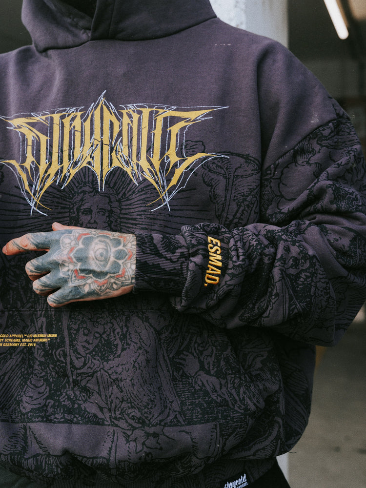 The Blackened Sun (dark grey) - Oversized Hoodie (350GSM) Image 4