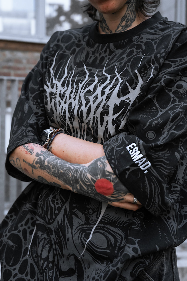The Hollow Blaze (Allover) - Oversized T-Shirt (200GSM) Image 4