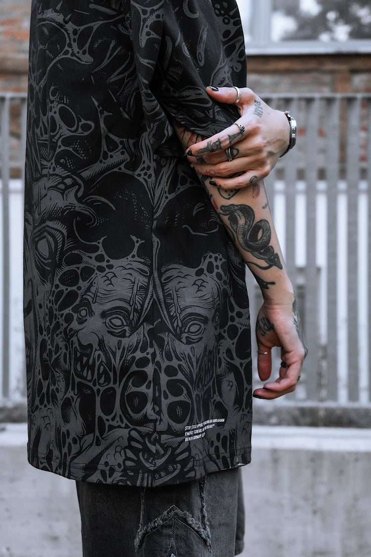 The Hollow Blaze (Allover) - Oversized T-Shirt (200GSM) Image 5