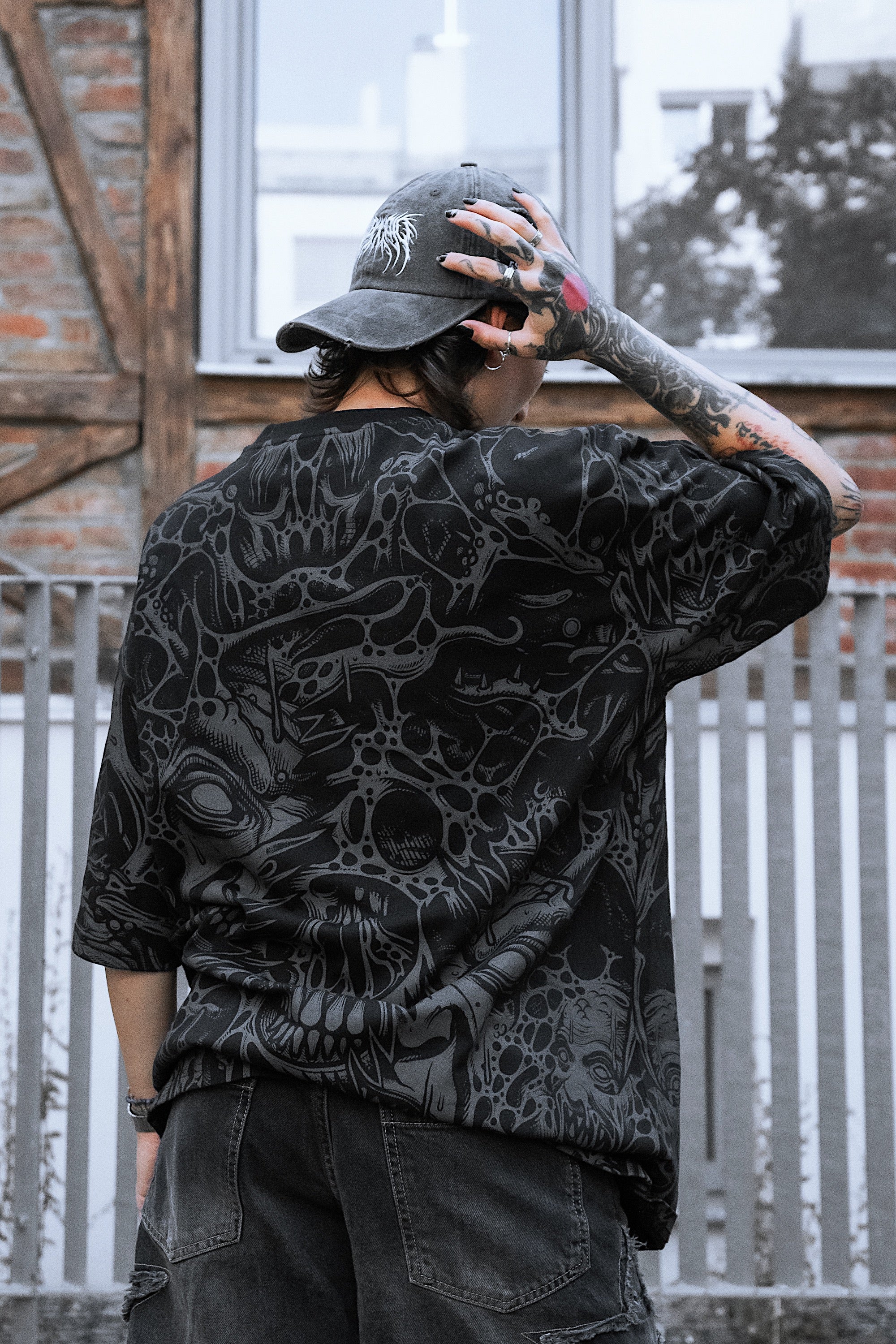 The Hollow Blaze (Allover) - Oversized T-Shirt (200GSM)