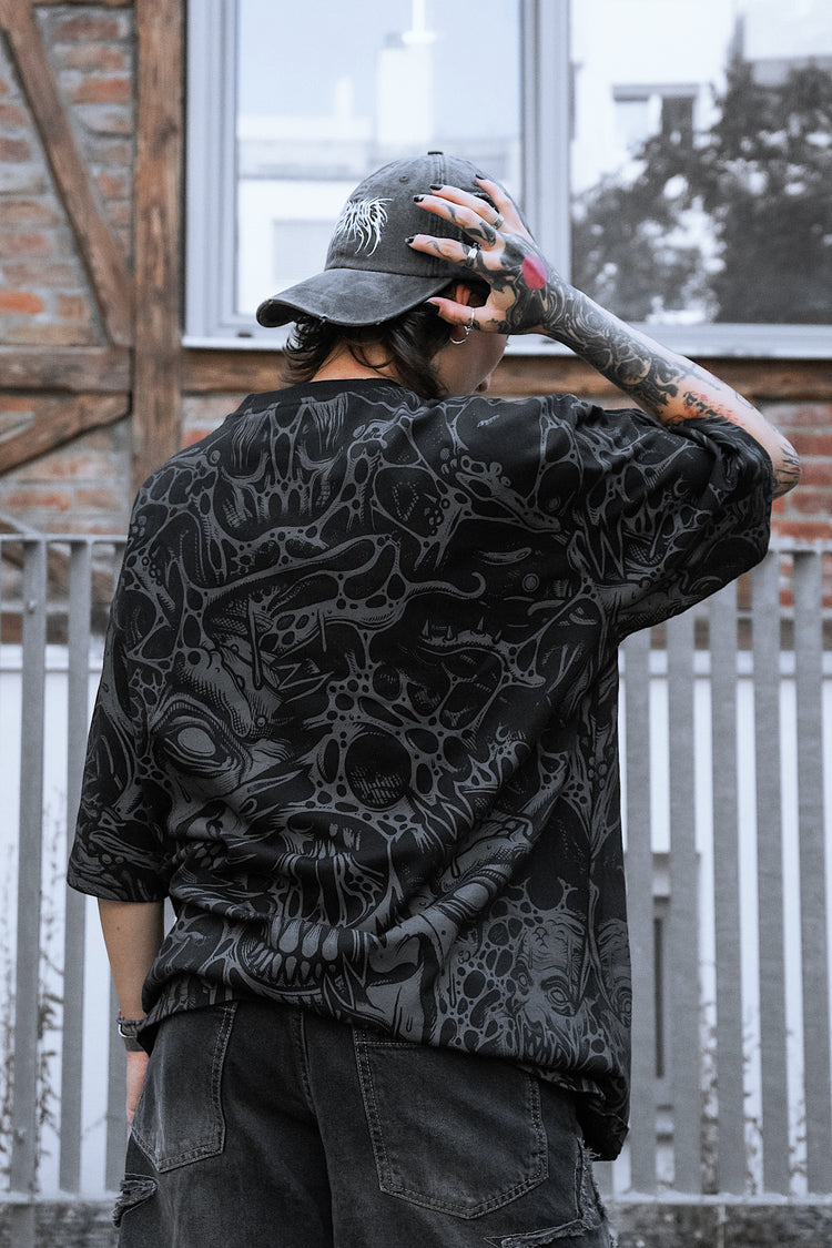 The Hollow Blaze (Allover) - Oversized T-Shirt (200GSM) Image 3