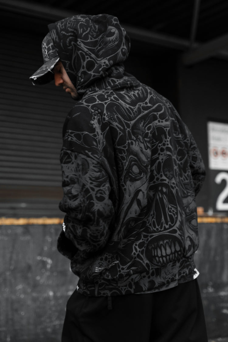 The Hollow Blaze (allover) - Oversized Hoodie (350GSM) Image 3