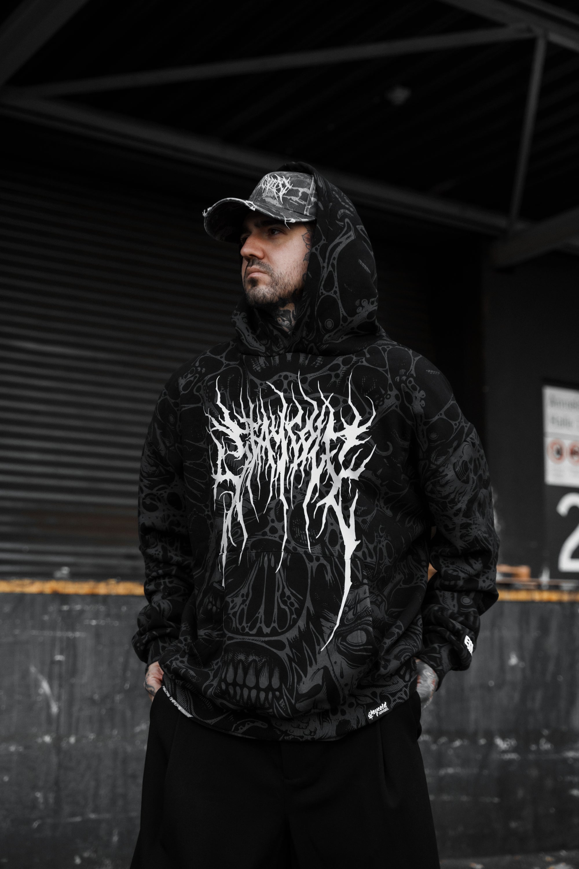 The Hollow Blaze (allover) - Oversized Hoodie (350GSM)
