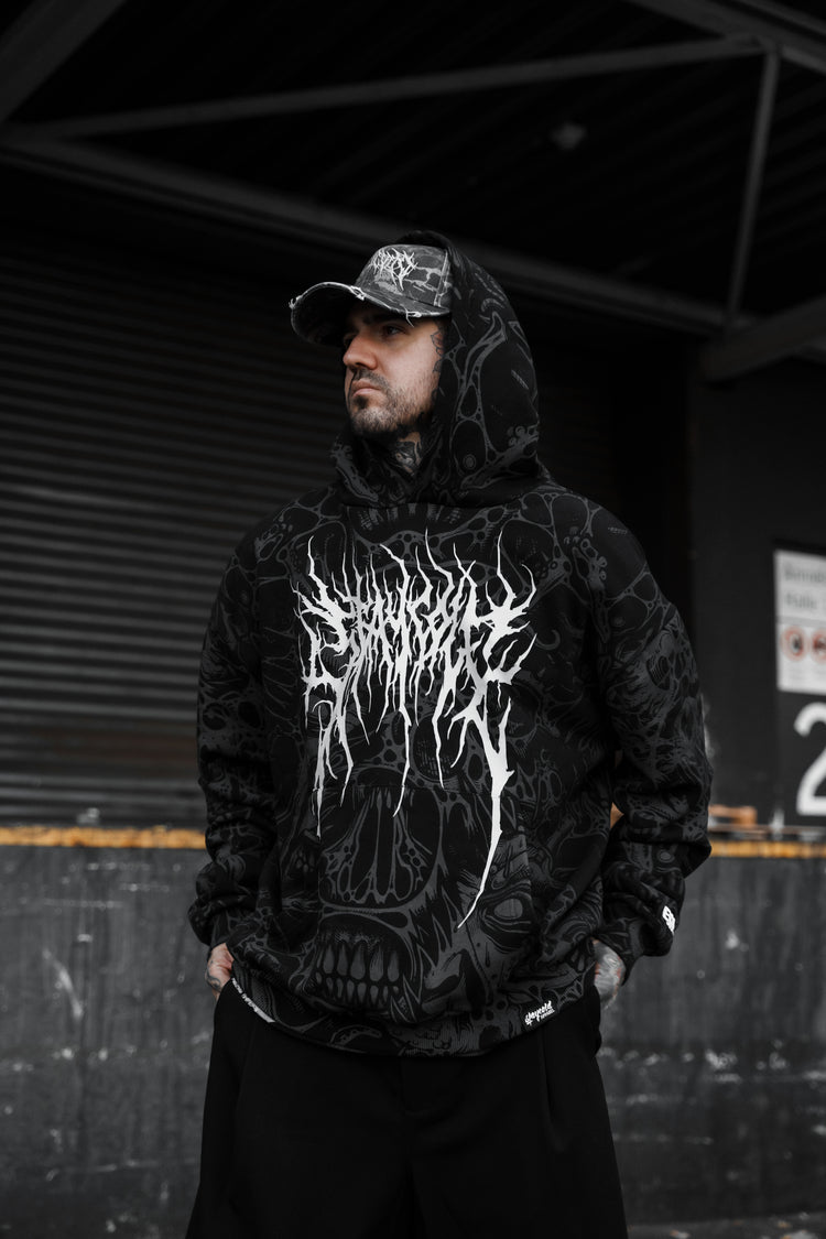 The Hollow Blaze (allover) - Oversized Hoodie (350GSM) Image 4