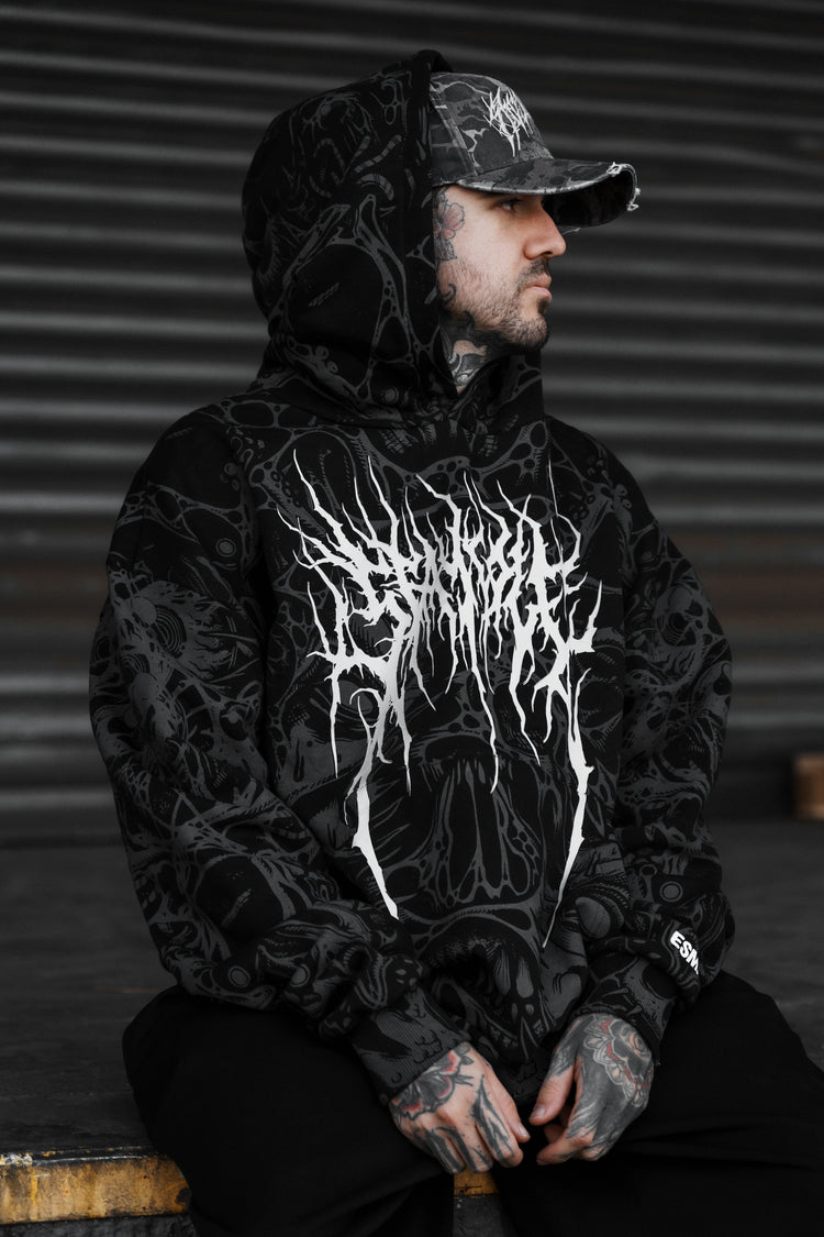 The Hollow Blaze (allover) - Oversized Hoodie (350GSM)