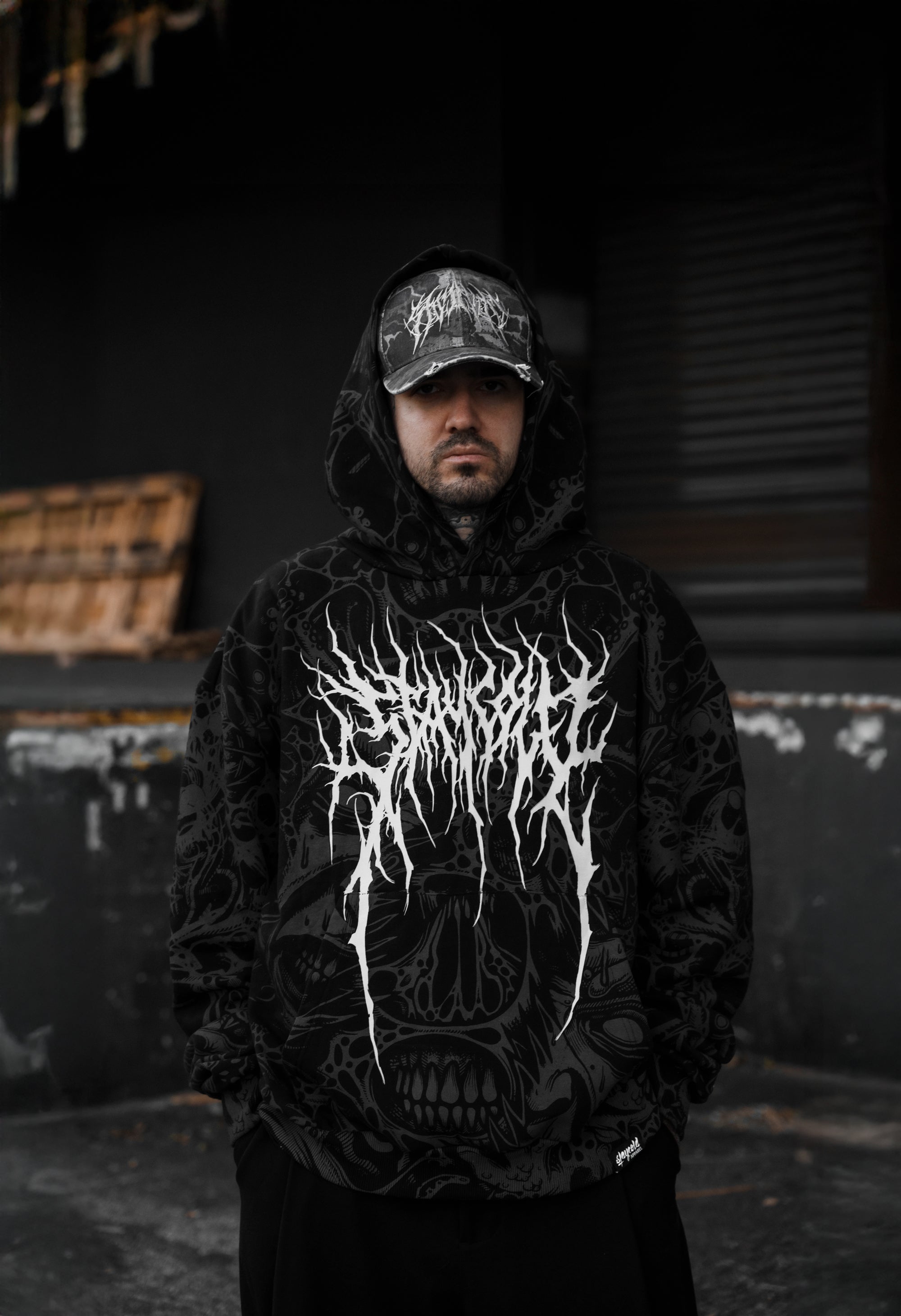 The Hollow Blaze (allover) - Oversized Hoodie (350GSM)