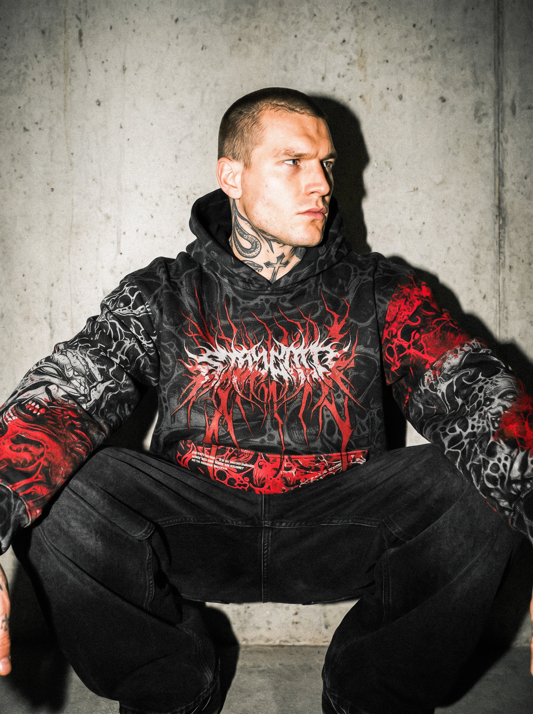 The Hollow Blaze (Splatter) - Oversized Hoodie (350GSM)