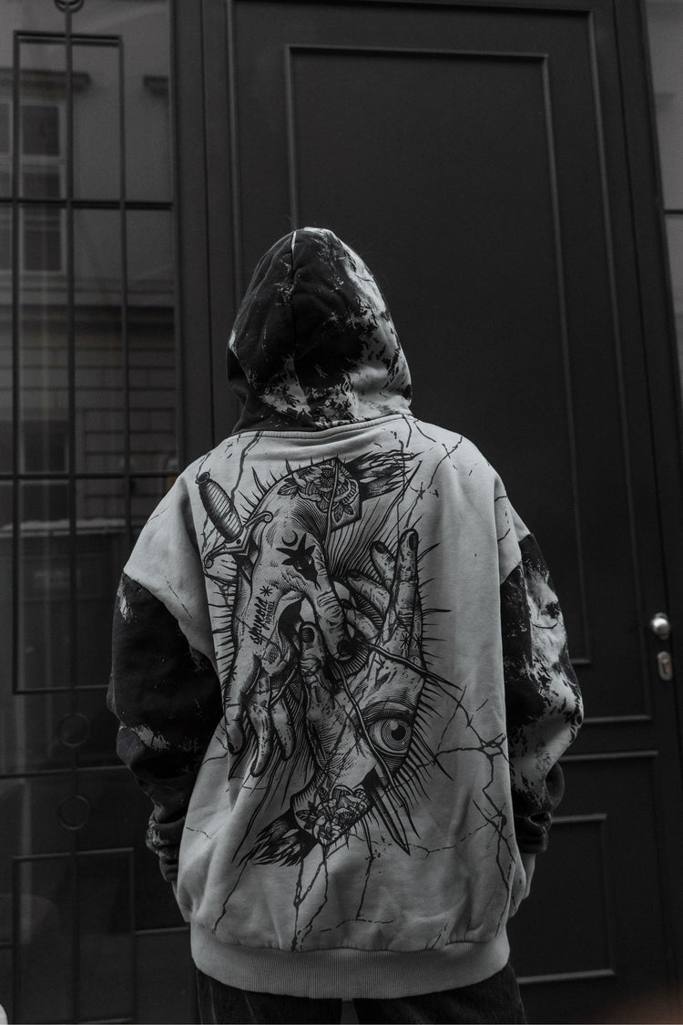 Think Twice - Heavy Oversized Hoodie (Tie Dye) 400GSM Image 1