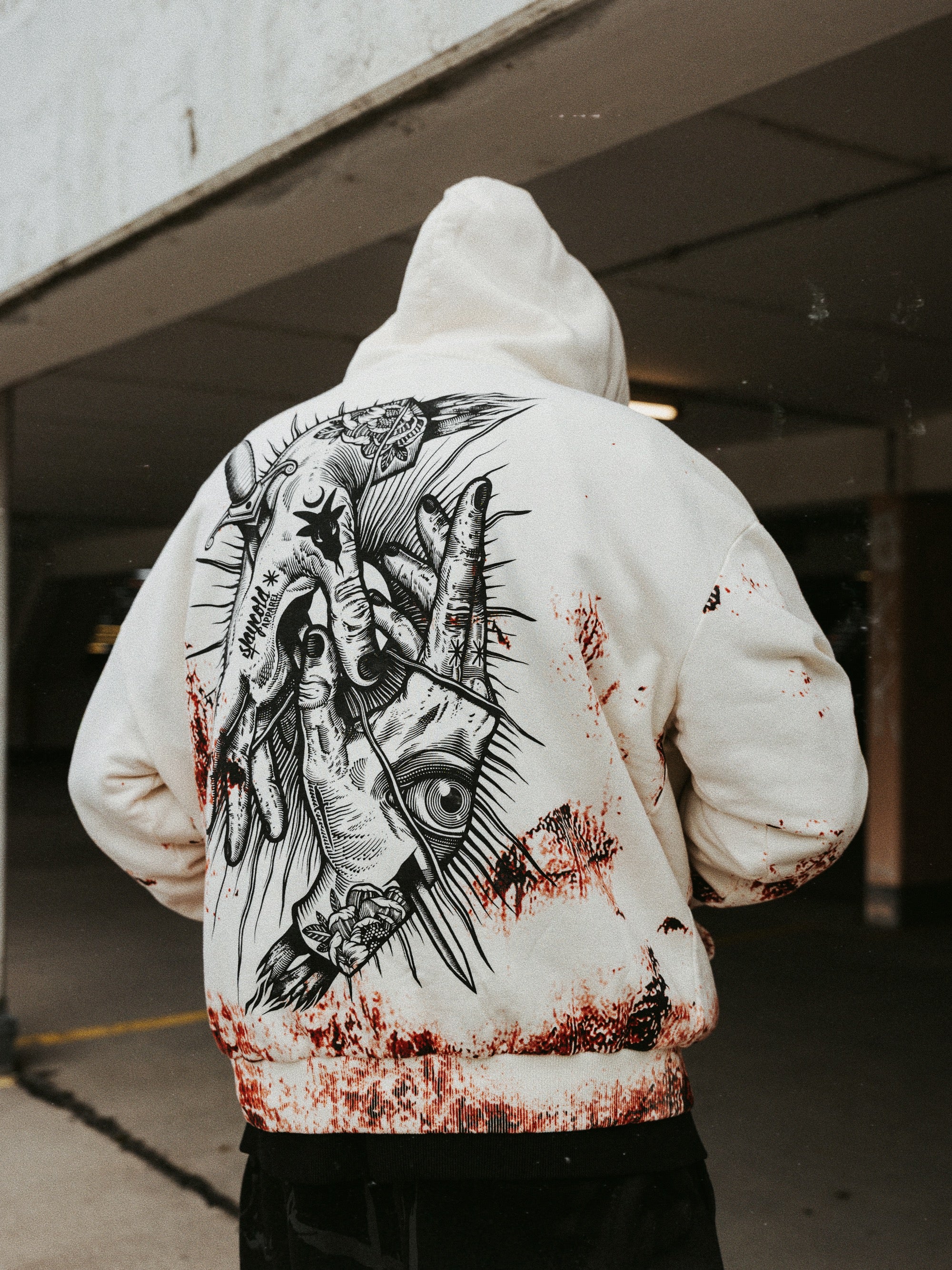 Think Twice (rusty bleach) - Oversized Hoodie (350GSM)