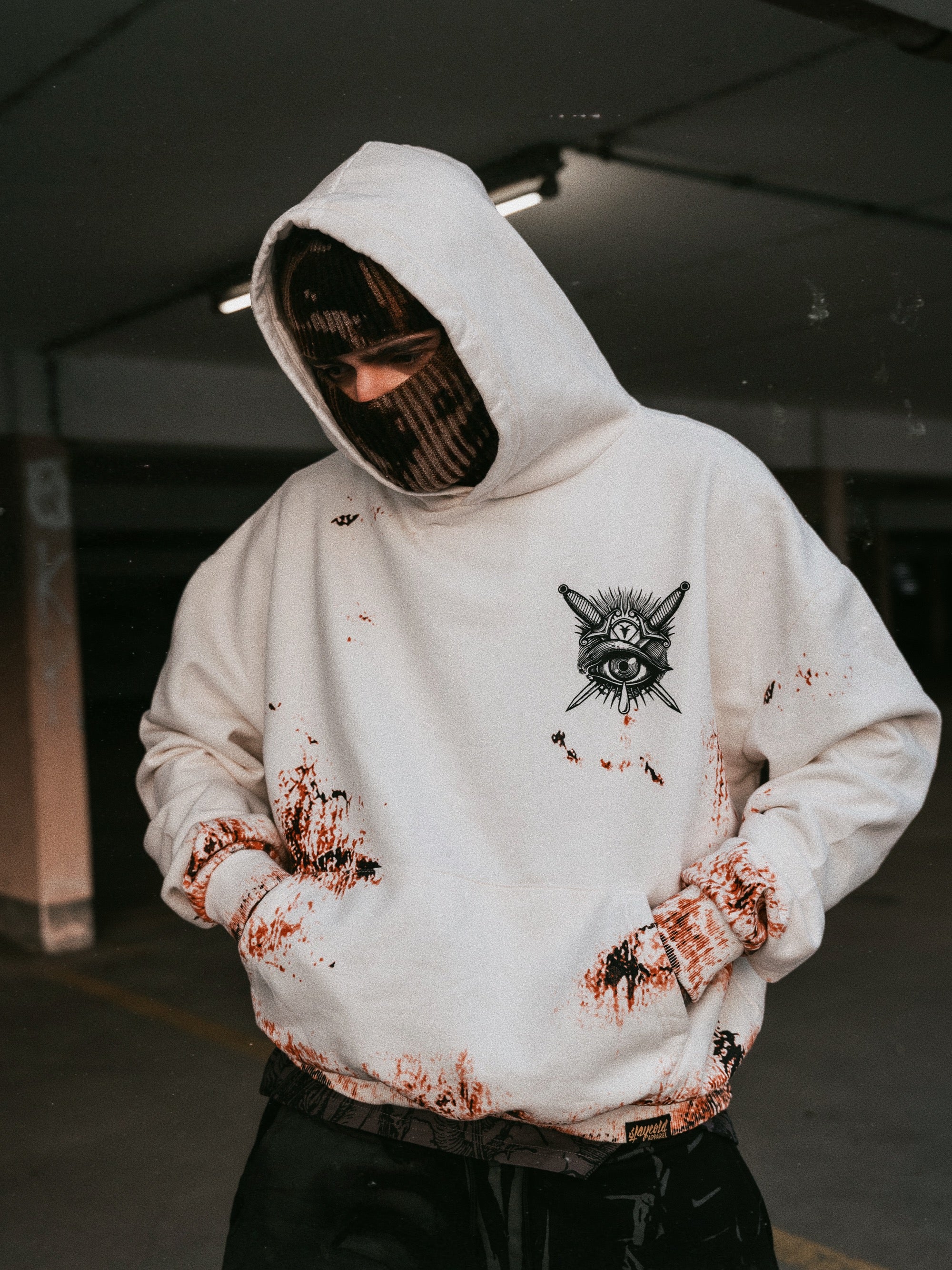 Think Twice (rusty bleach) - Oversized Hoodie (350GSM)