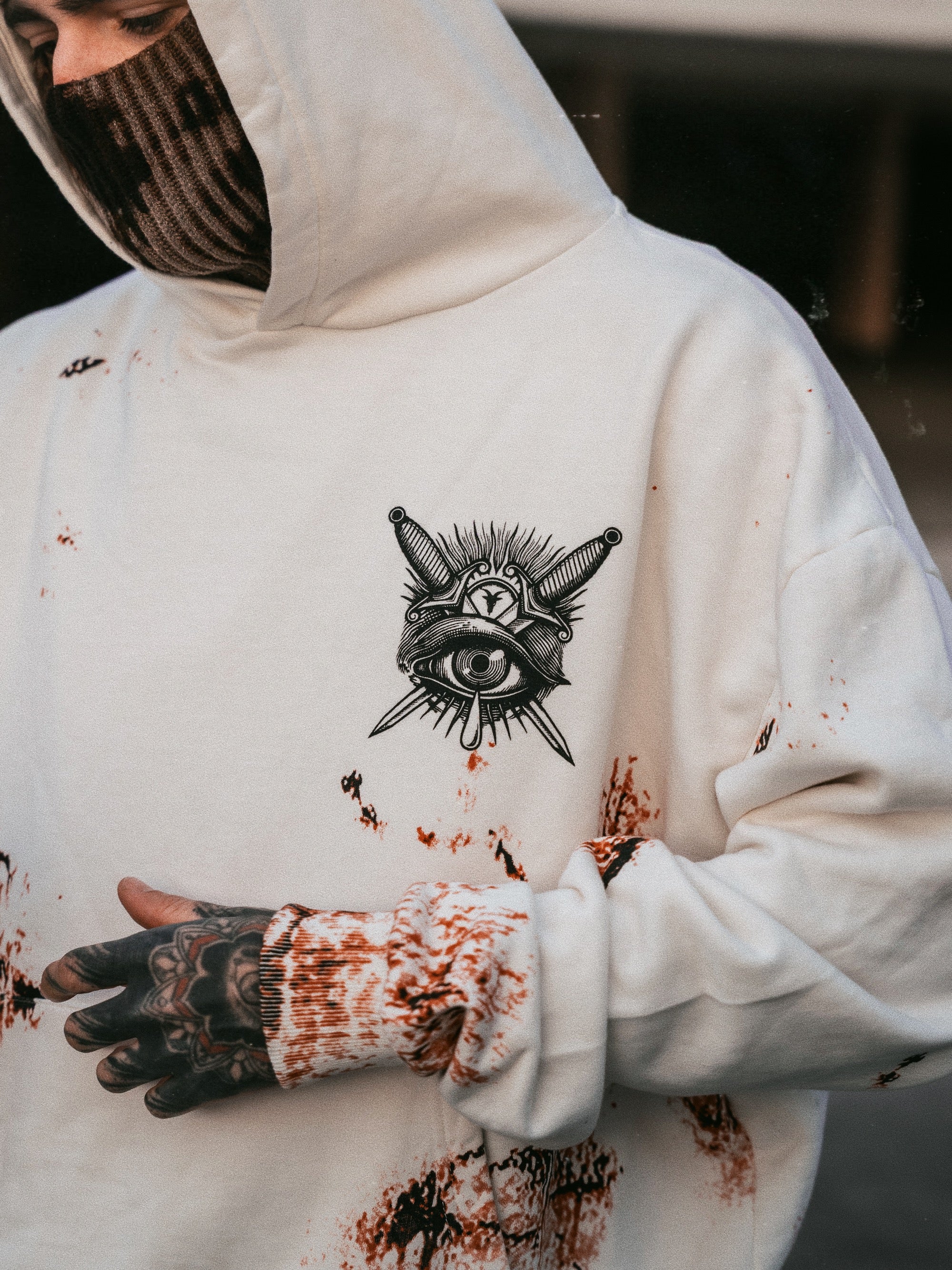 Think Twice (rusty bleach) - Oversized Hoodie (350GSM)