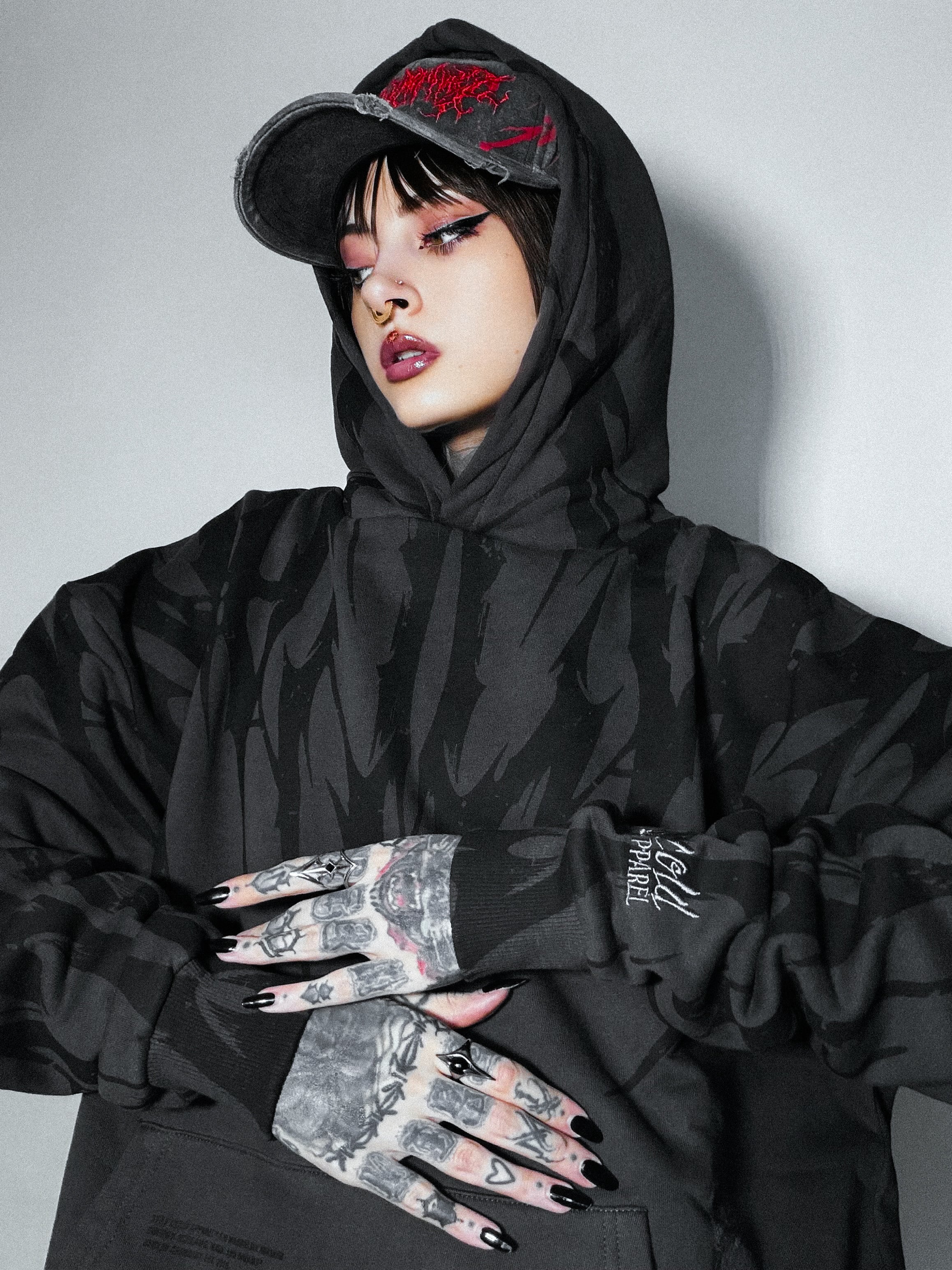 Thornbreaker (Dark Grey) - Heavy Oversized Hoodie (400GSM)