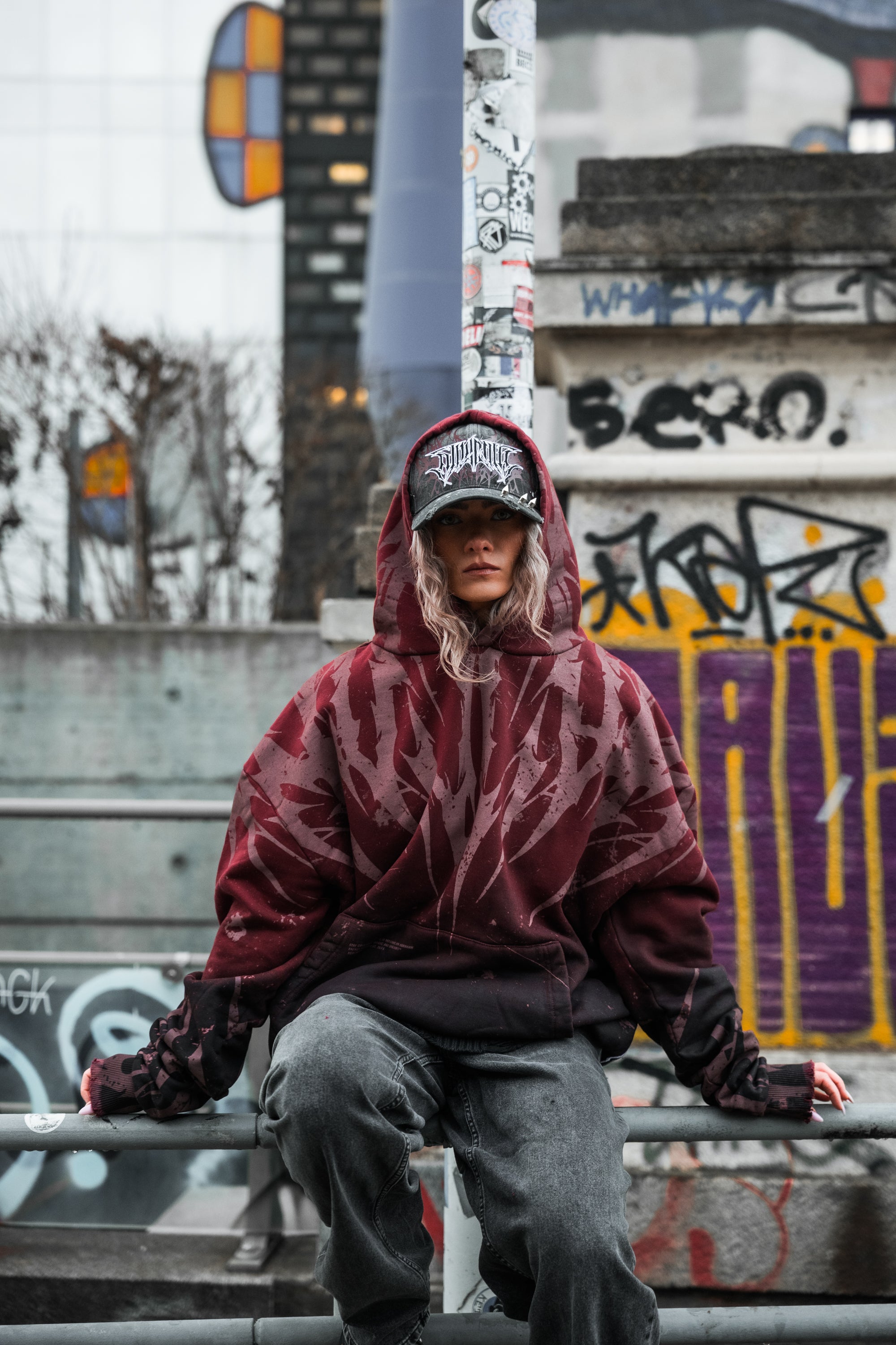 Thornbreaker (rusty red) - Heavy Oversized Hoodie (400GSM)