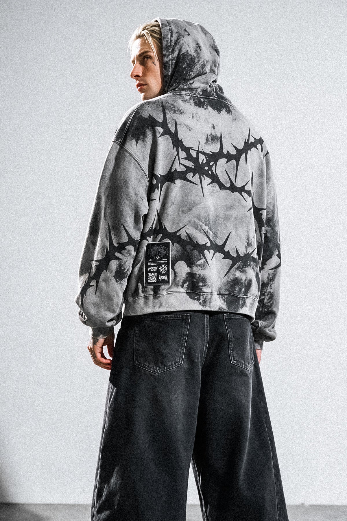 Thornwave (Silver) - Heavy Oversized Hoodie (400GSM)