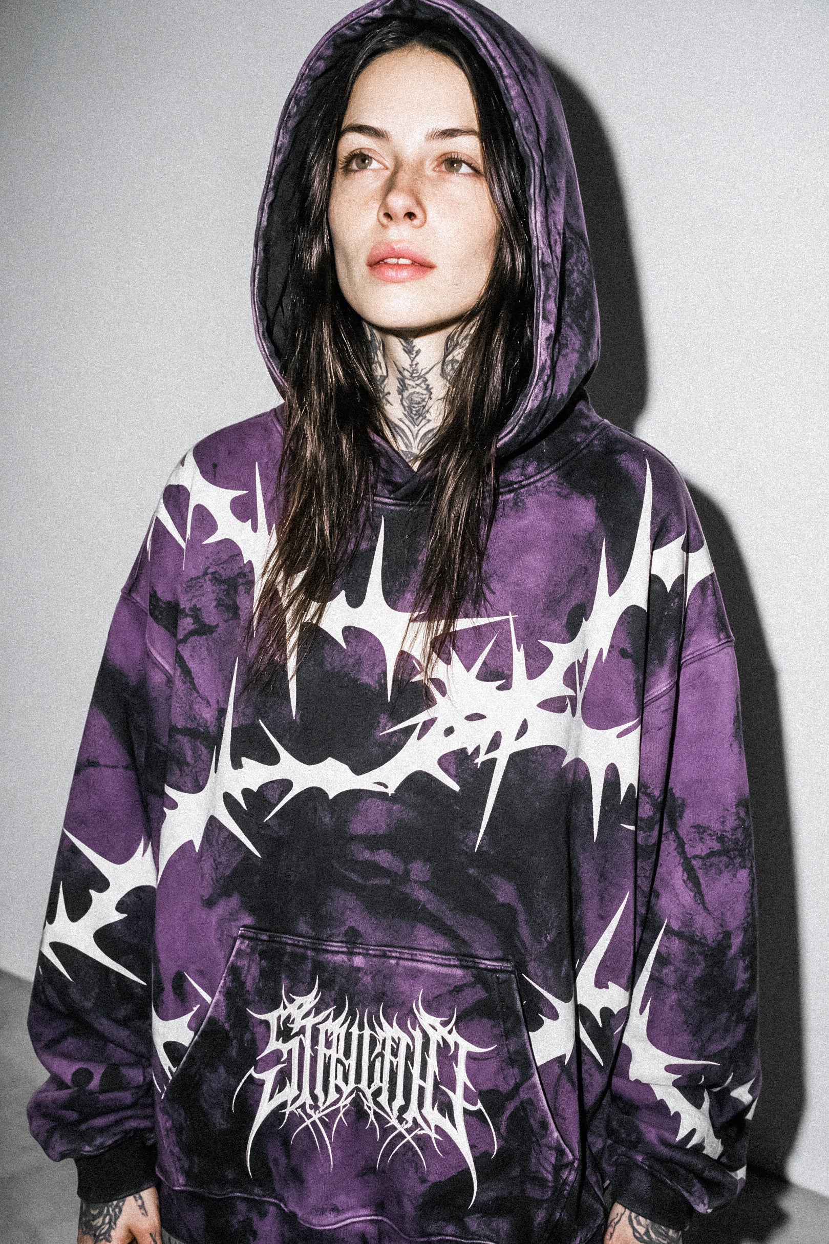 Thornwave (Purple) - Heavy Oversized Hoodie (400GSM)