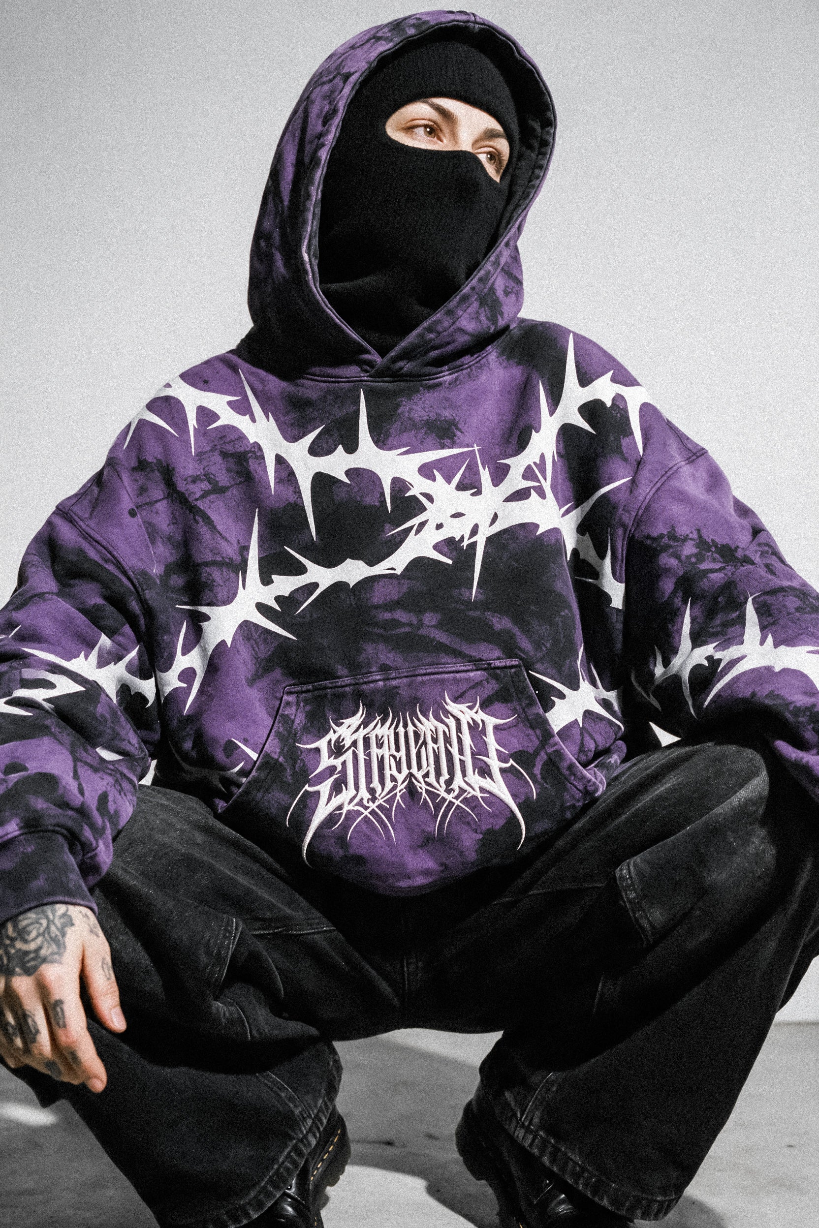 Thornwave (Purple) - Heavy Oversized Hoodie (400GSM)