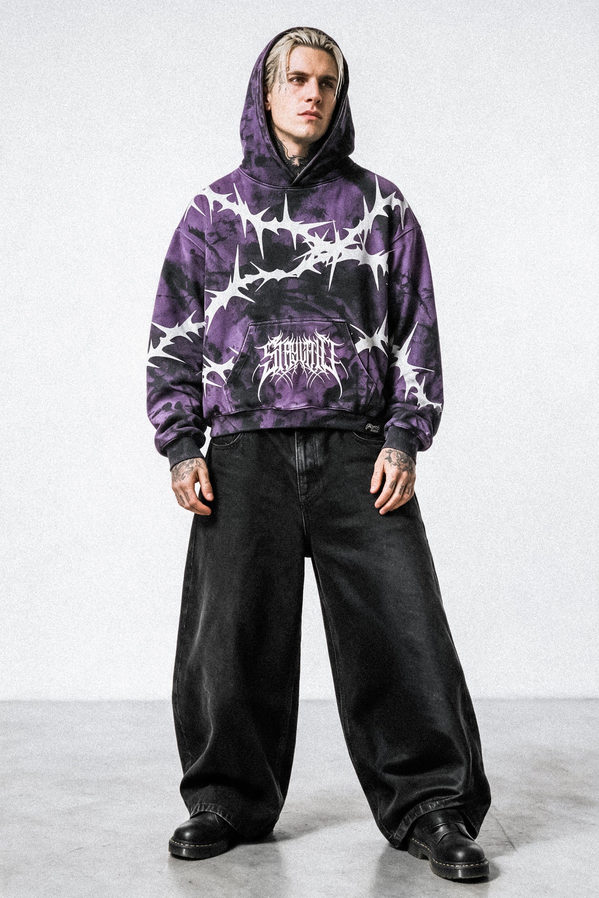 Thornwave (Purple) - Heavy Oversized Hoodie (400GSM)