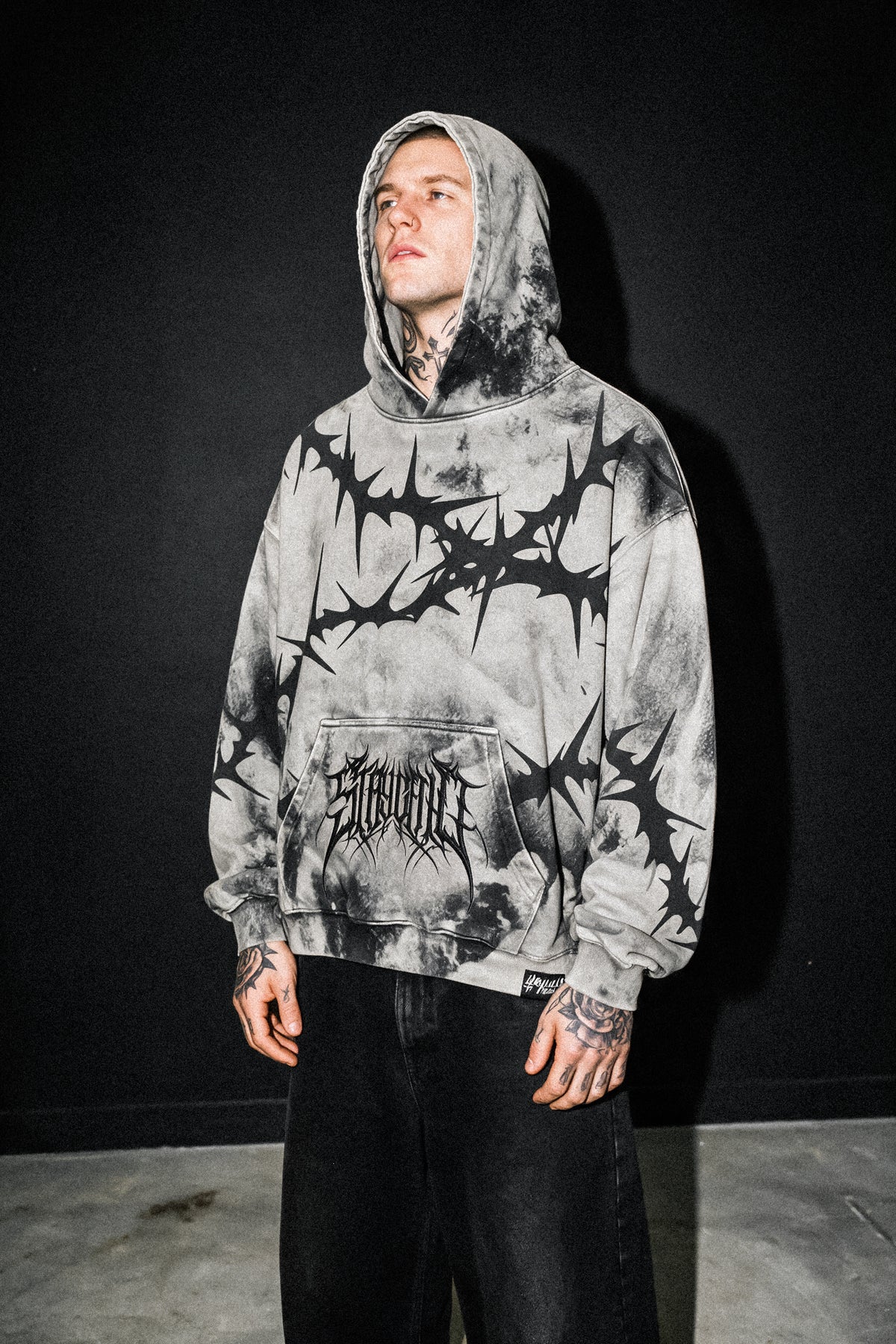 Thornwave (Silver) - Heavy Oversized Hoodie (400GSM)