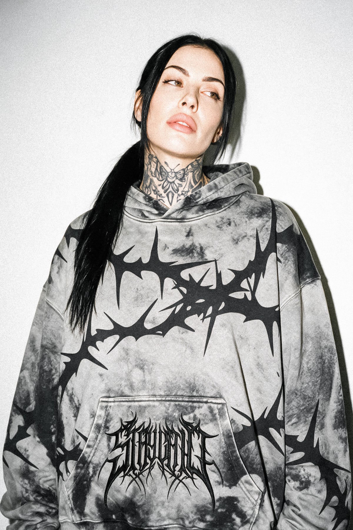 Thornwave (Silver) - Heavy Oversized Hoodie (400GSM)