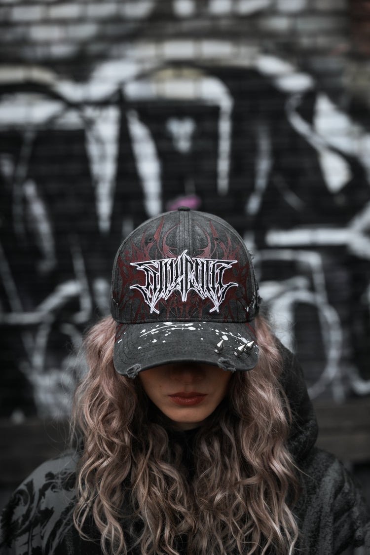 Thronebreaker (black) - Distressed Baseball Cap Image 4