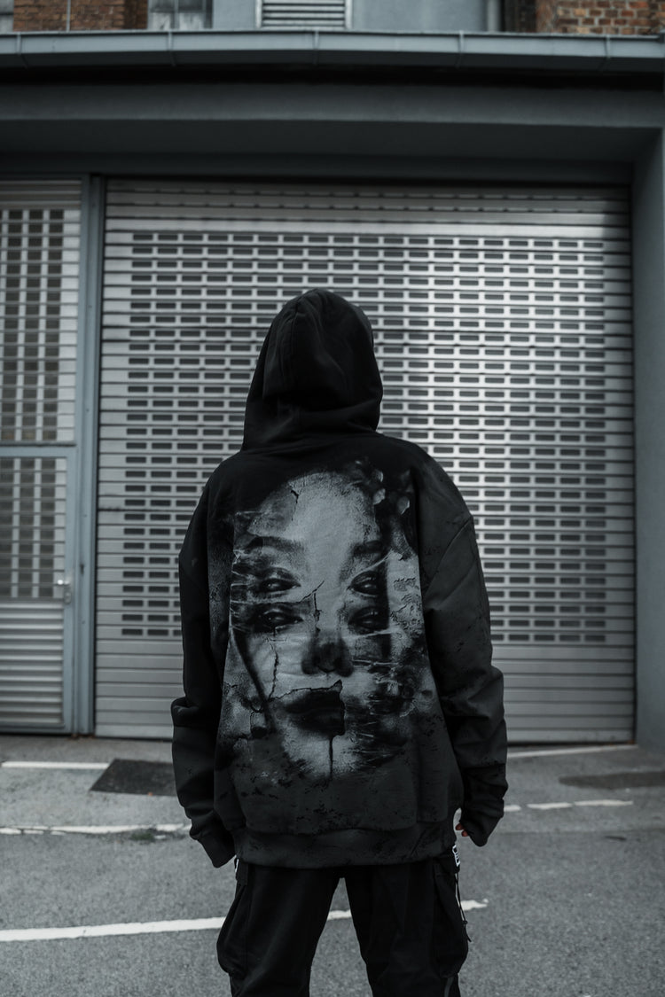 Trinity (black) - Oversized Hoodie (350GSM) Image 6