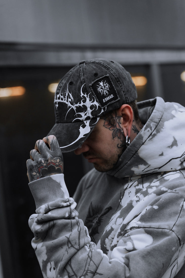 Veiled Origins - Bleached Dad Cap (White) Image 5