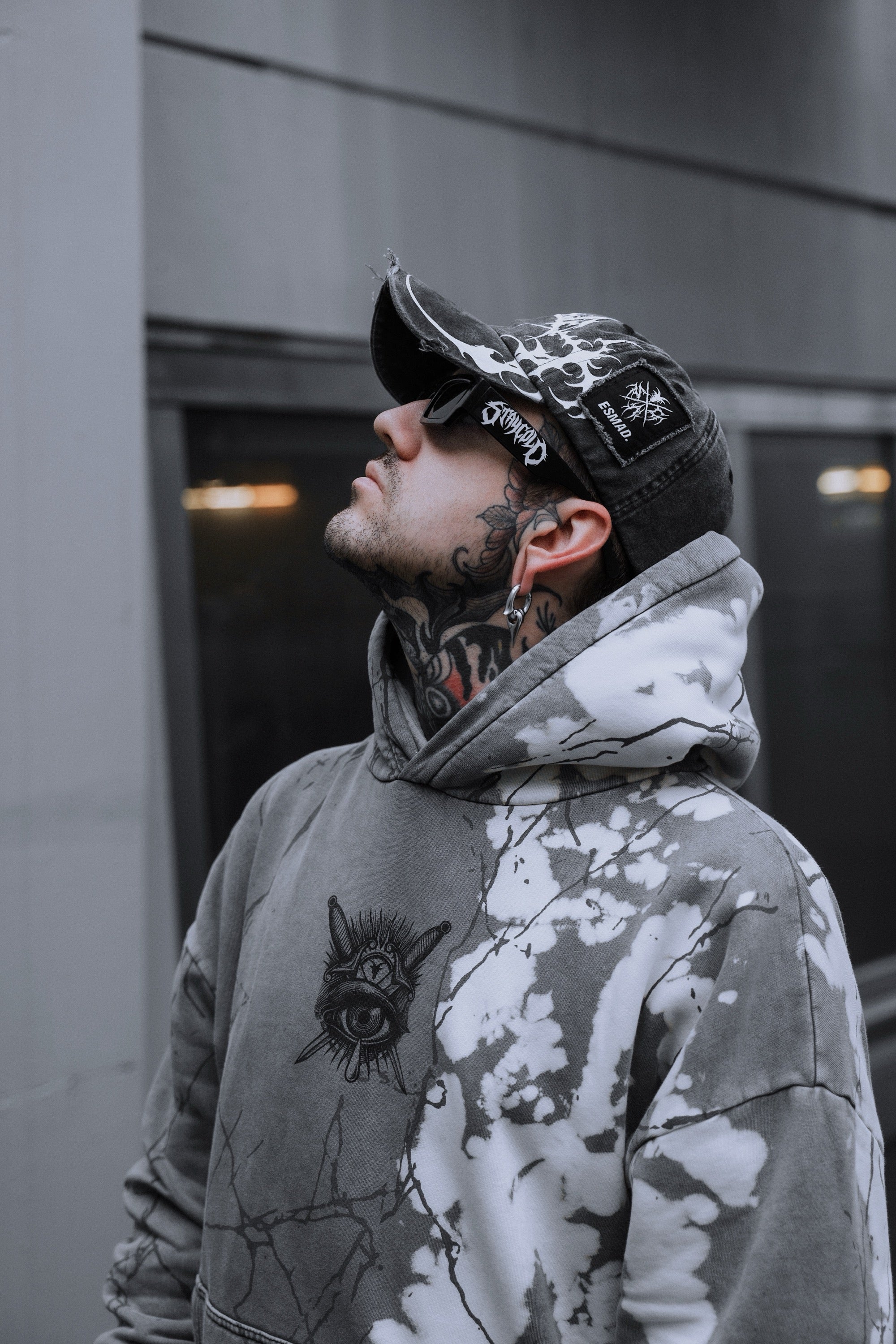 Veiled Origins - Bleached Dad Cap (White)