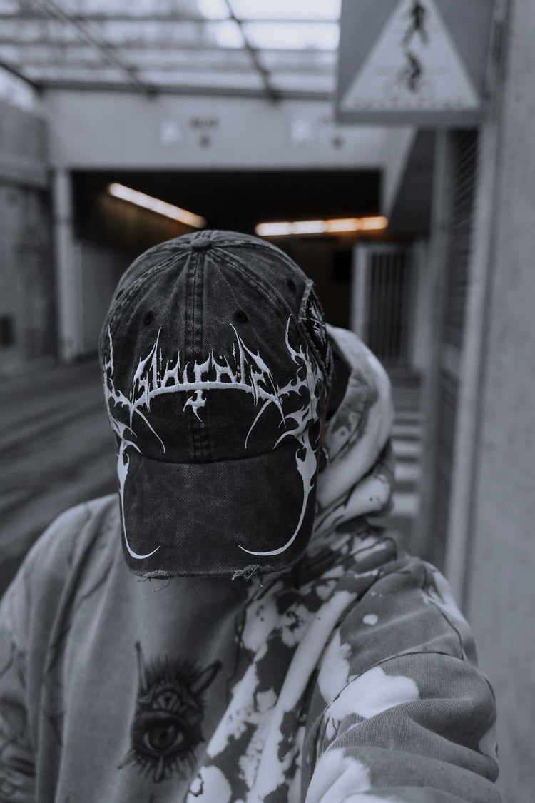 Veiled Origins - Bleached Dad Cap (White) Image 4