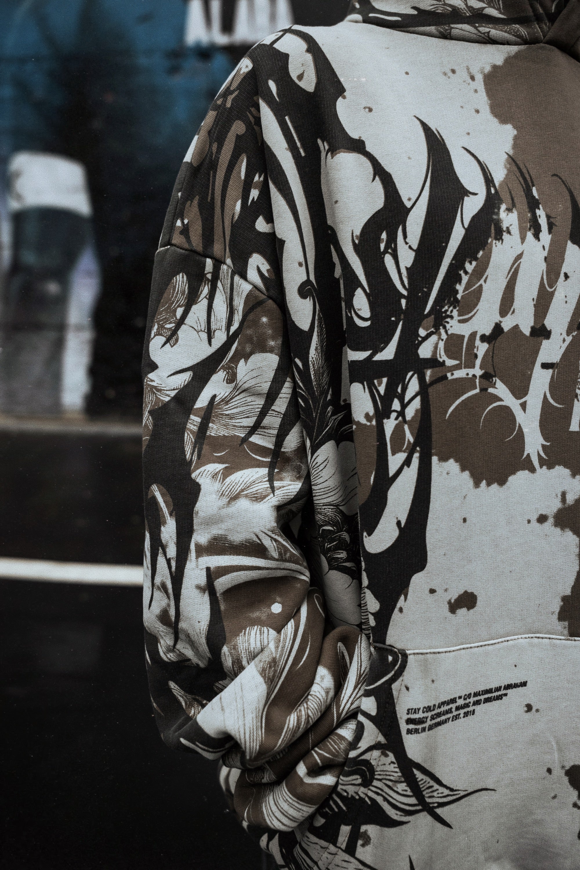 Veins Of Velvet (Allover) - Heavy Oversized Hoodie (400GSM)