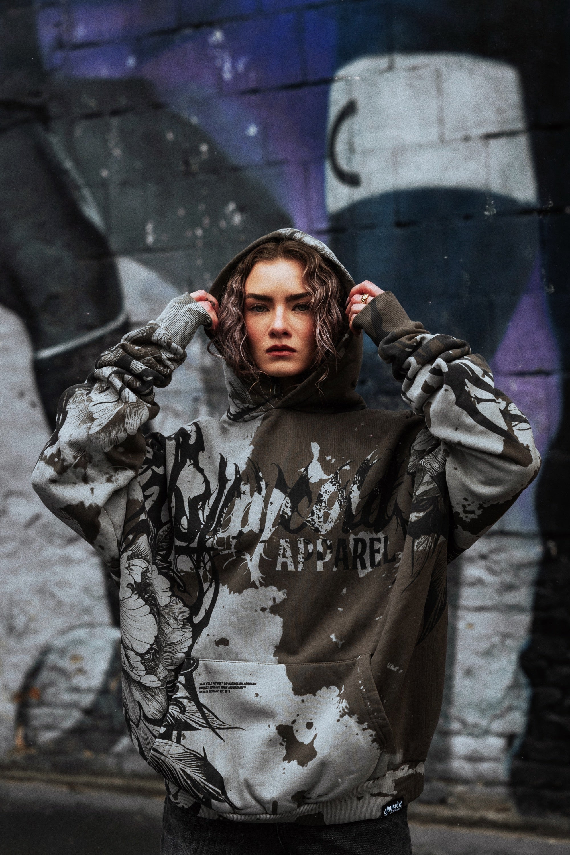 Veins Of Velvet (Allover) - Heavy Oversized Hoodie (400GSM)